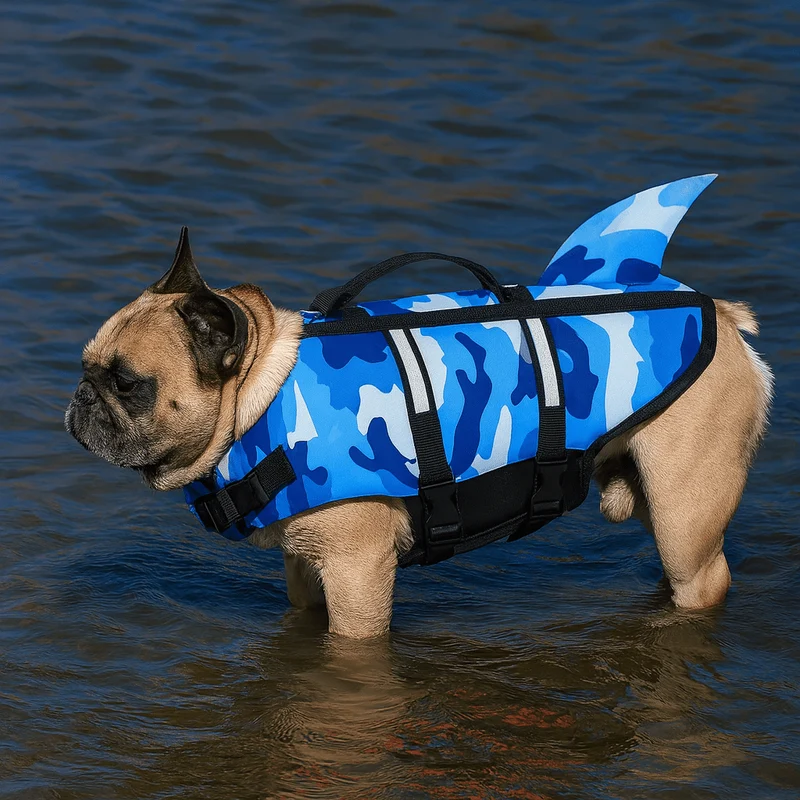 Gilet Sauvetage Aileron Requin Gros Chien