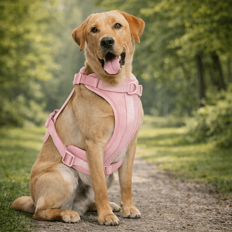 Harnais Rose Confort Réglable Chien