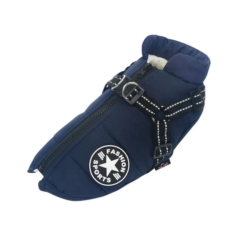 Manteau Imperméable Harnais Intégré Gros Chien