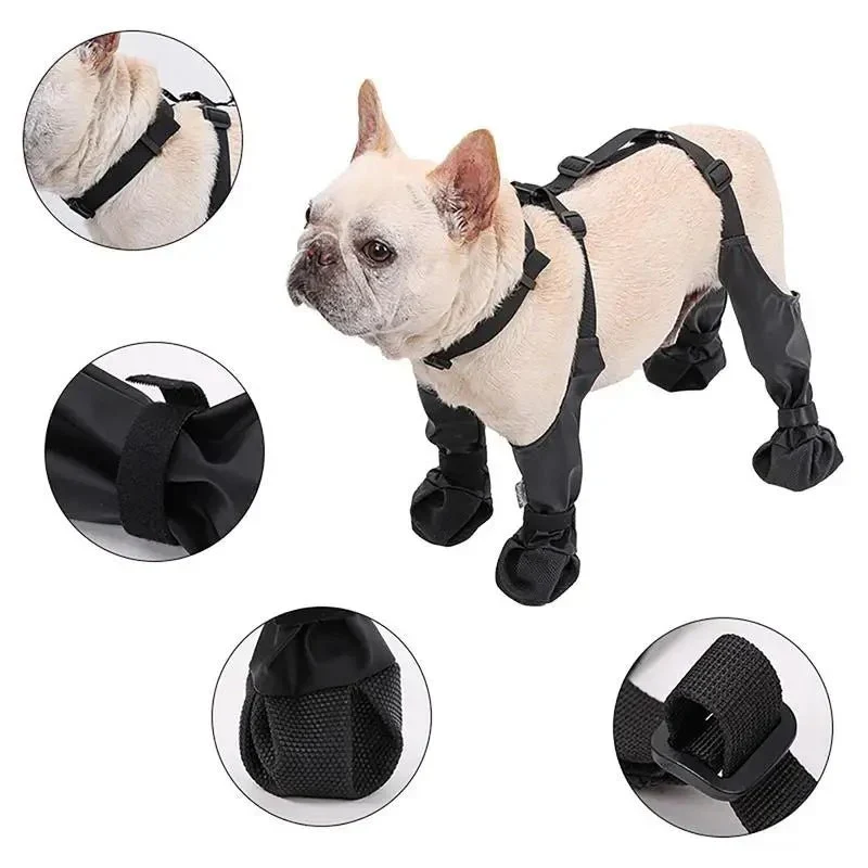 Bottes Maintien Gros Chien Antidérapantes Noires