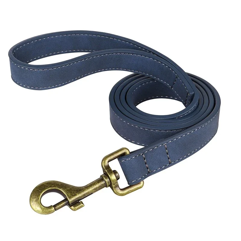 Laisse Cuir 120cm Gros Chien Pleine Fleur