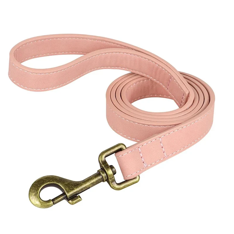 Laisse Cuir 120cm Gros Chien Pleine Fleur