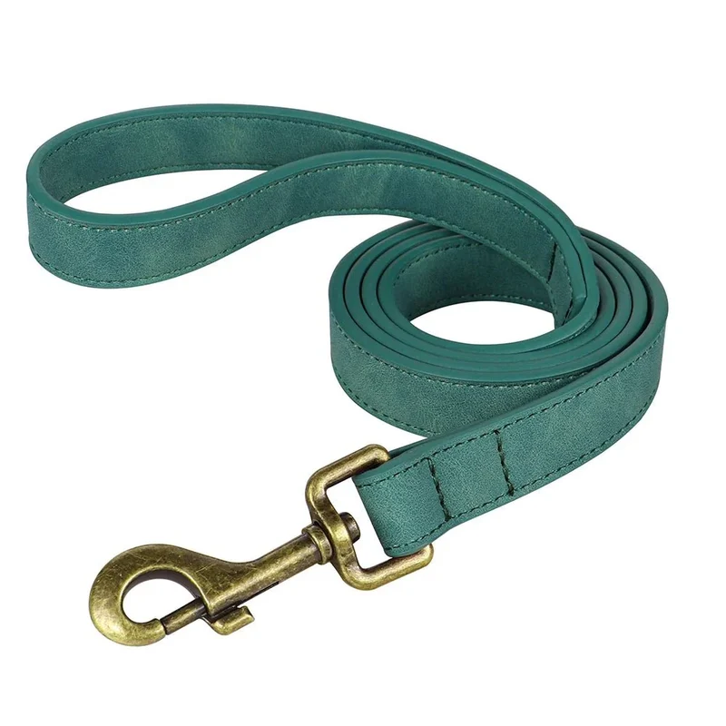 Laisse Cuir 120cm Gros Chien Pleine Fleur