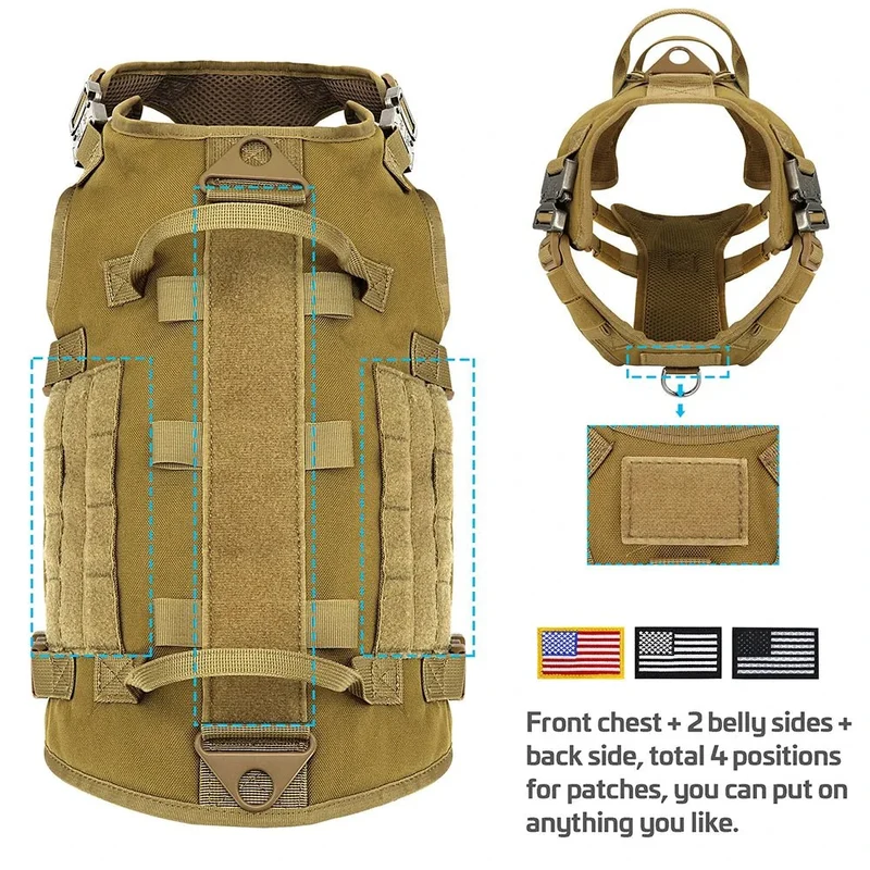 Harnais Tactique Anti-Traction Gros Chien Pro