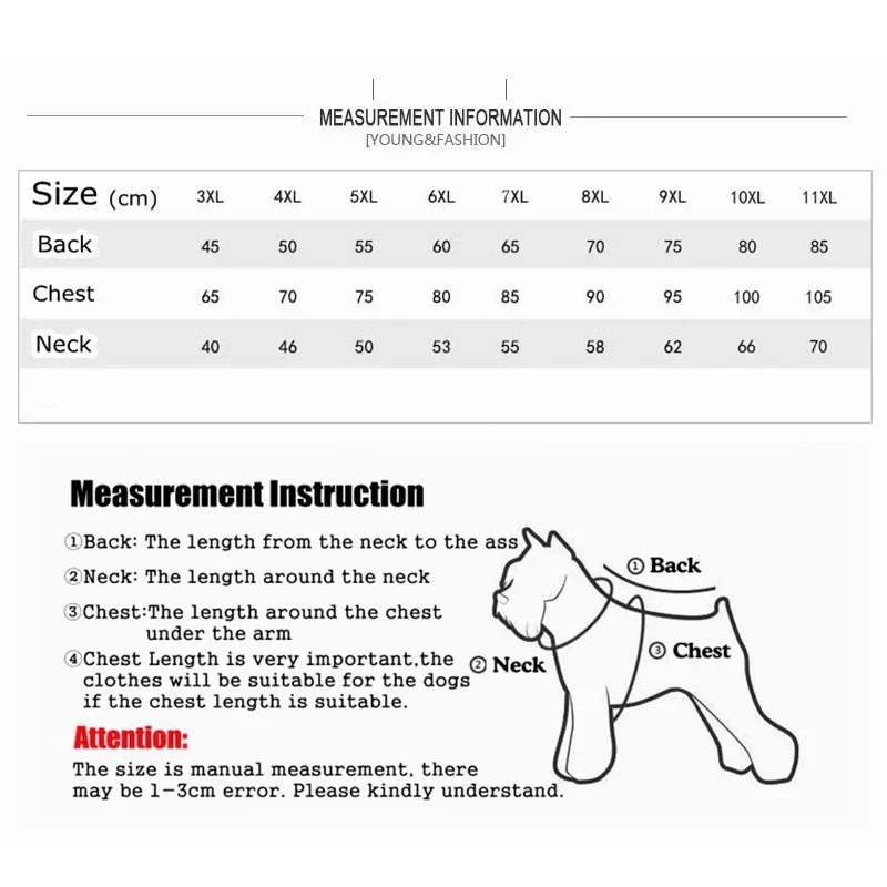 Manteau Imperméable XXL Gros Chien Géant