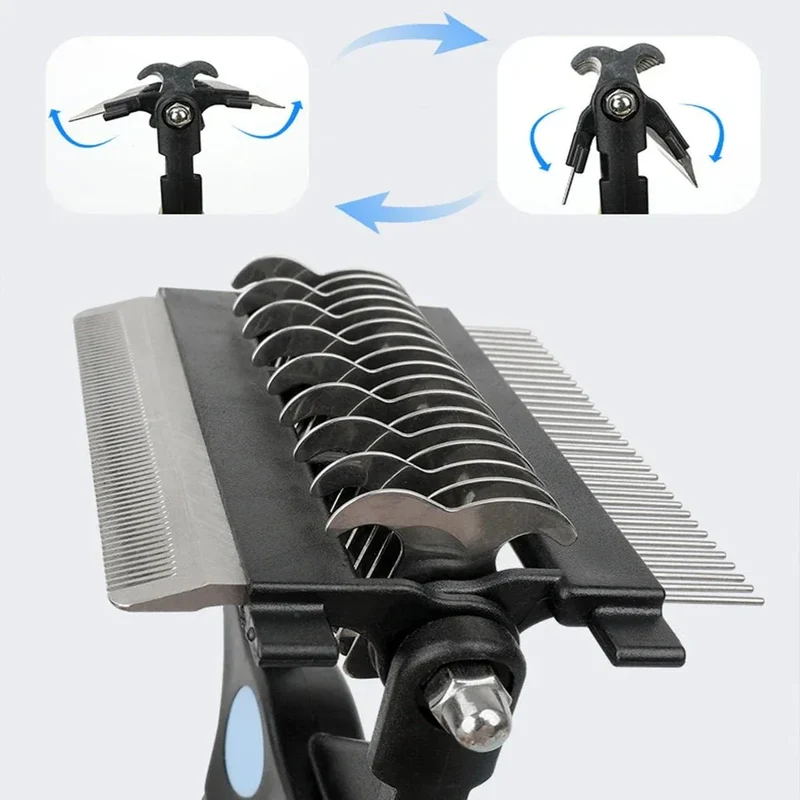 Brosse Sous-Poil Professionnelle 3-en-1 Gros Chien