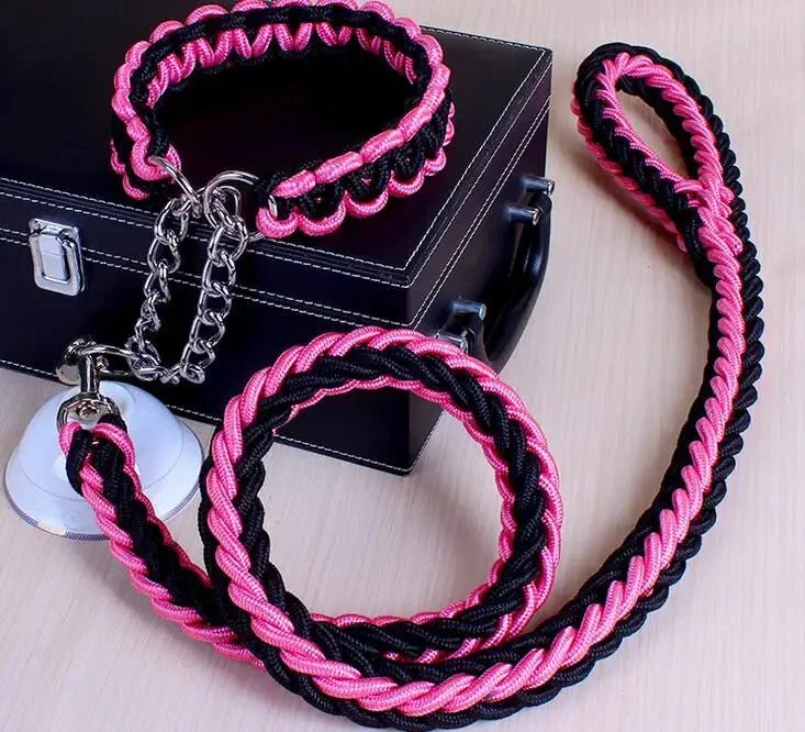 Laisse Corde Tressée Paracord Gros Chien
