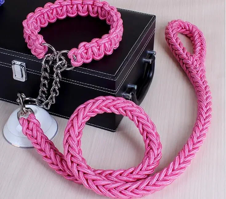 Laisse Corde Tressée Paracord Gros Chien
