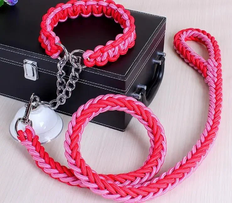 Laisse Corde Tressée Paracord Gros Chien