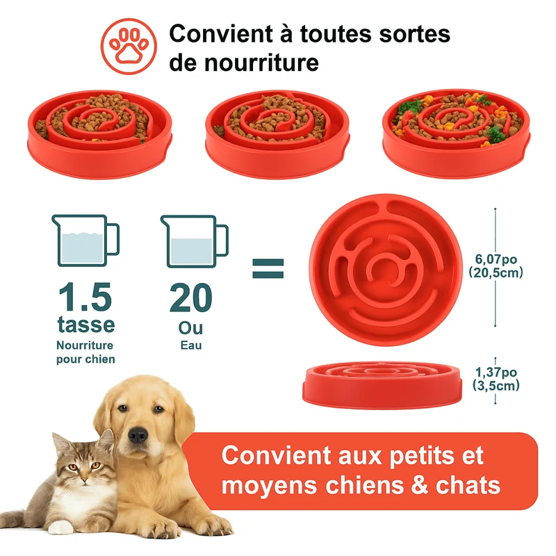 Gamelle Anti-Glouton Labyrinthe Gros Chien