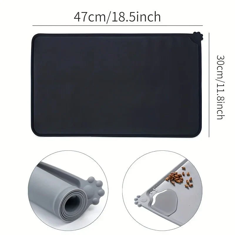 Tapis Gamelle Rebord Silicone Antidérapant Gros Chien