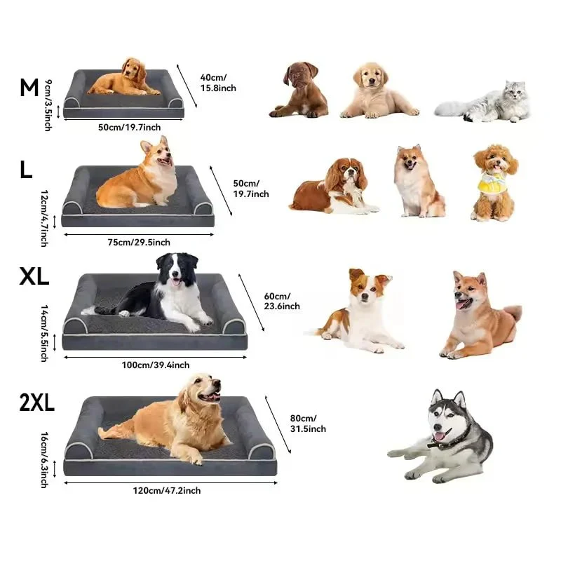 Lit Panier XXL Mousse Mémoire Gros Chien