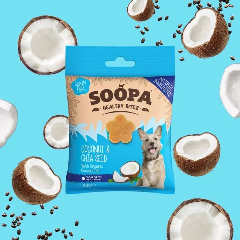 FRIANDISES D'ÉDUCATION POUR CHIEN - NOIX DE COCO ET GRAINES DE CHIA
