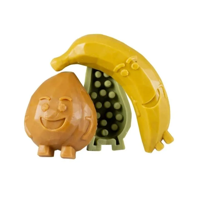 FRIANDISE DENTAIRE À MÂCHER POUR CHIEN - FRUIT (SACHET DE 18 PIÈCES) 🍌🍑🍐