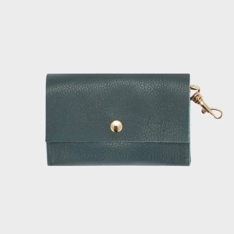 DISTRIBUTEUR DE SACS À DÉJECTION EN CUIR - VERT FONCÉ
