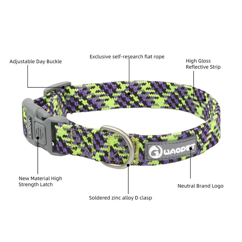 Collier Réglable Réfléchissant Chiot Jack Russell