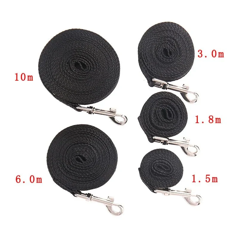 Laisse Longe Rappel 20m Nylon Noir Dressage