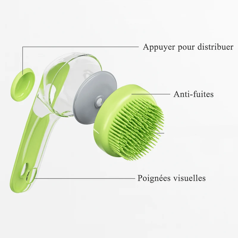 Brosse Massage Silicone Bain Gros Chien