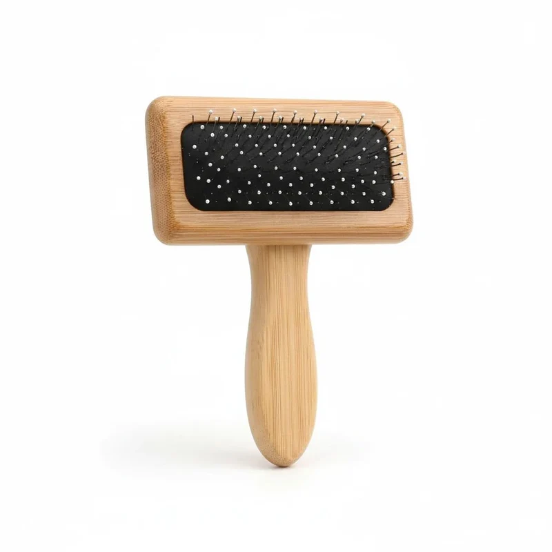 Brosse Pneumatique Bois Bambou Gros Chien