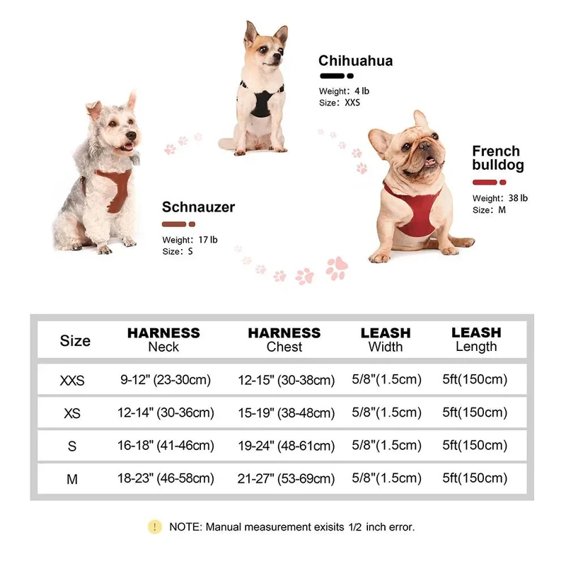 Harnais Cuir Réglable Petit Gros Chien Laisse
