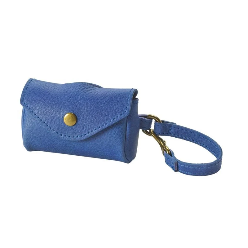 Italian Leather Dog Waste Bag Holder - Personalized