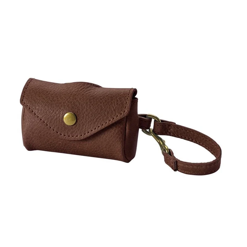 Italian Leather Dog Waste Bag Holder - Personalized