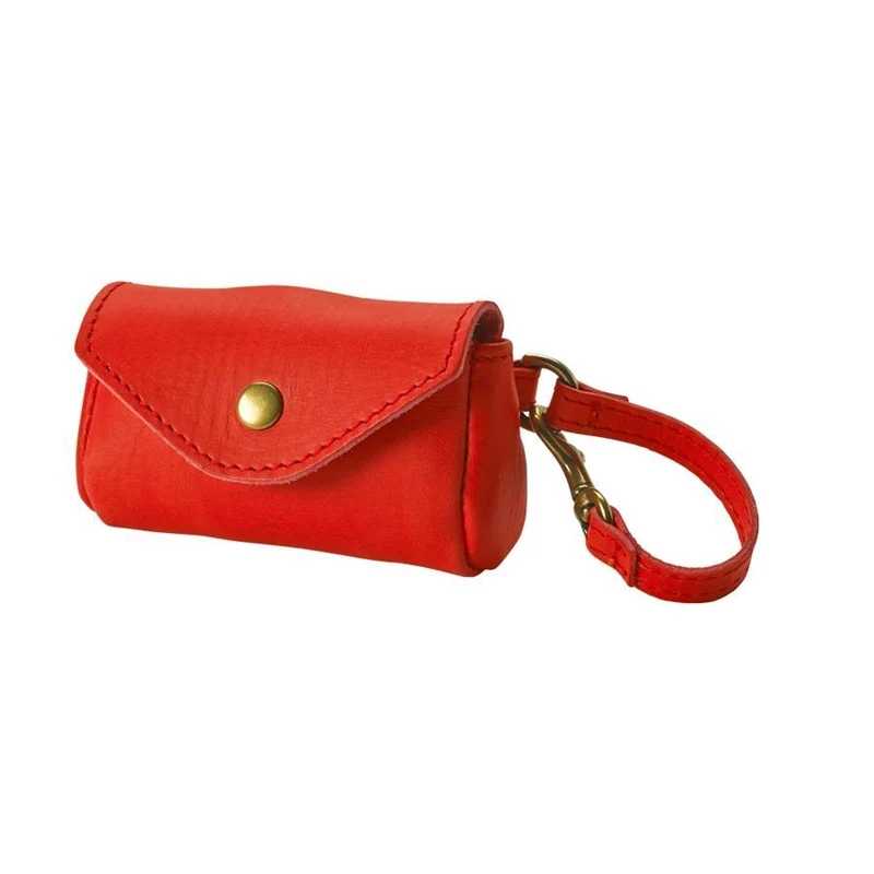 Italian Leather Dog Waste Bag Holder - Personalized
