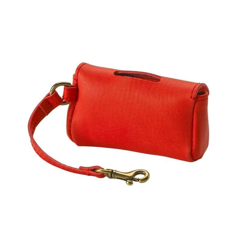Italian Leather Dog Waste Bag Holder - Personalized