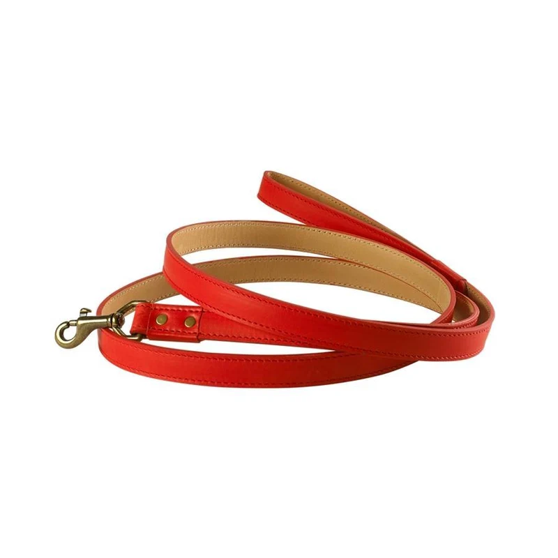 6 ft. Italian Leather Dog Leash
