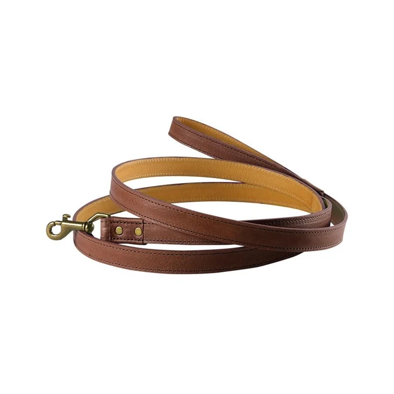 6 ft. Italian Leather Dog Leash