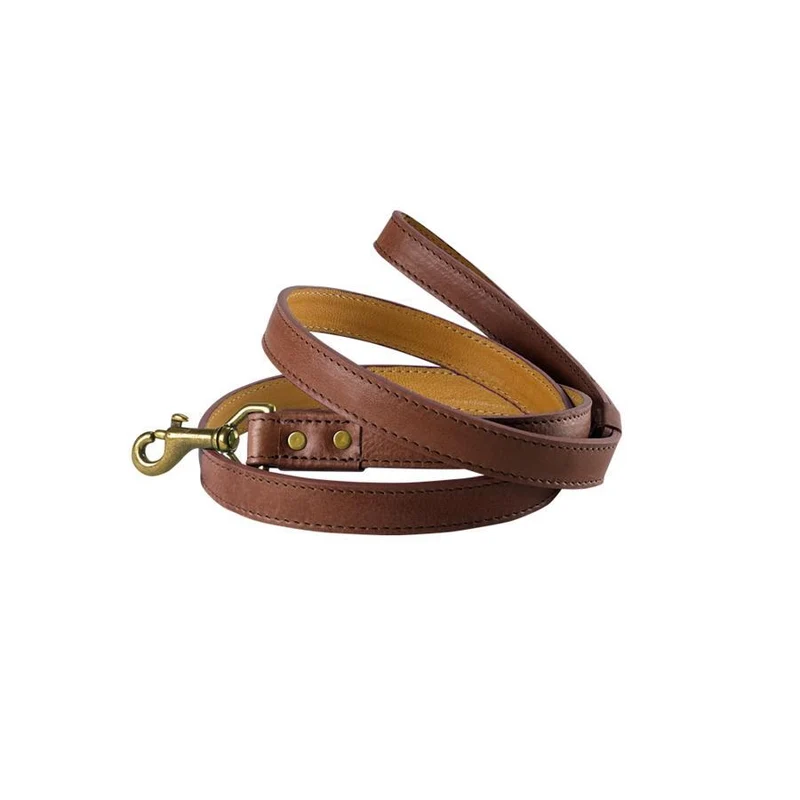 4 ft. Italian Leather Dog Leash