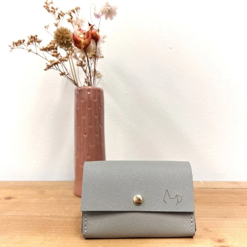 DISTRIBUTEUR DE SACS À DÉJECTION EN CUIR - GRIS