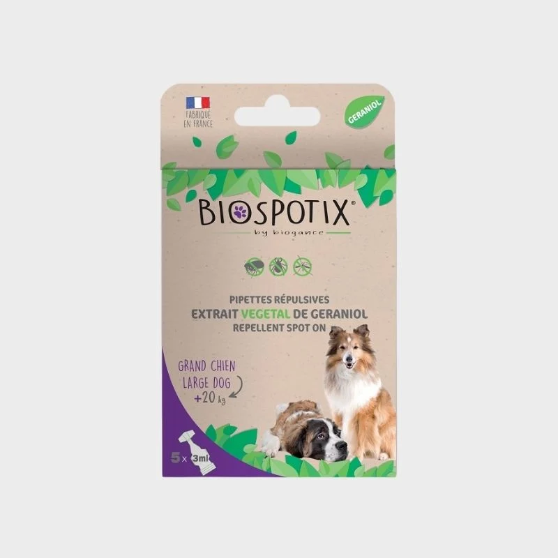 PIPETTES RÉPULSIVES BIOSPOTIX GRAND CHIEN