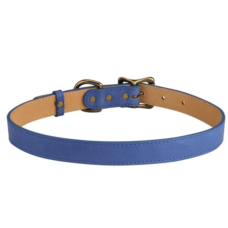 Italian Leather "X-Large" Dog Collar - Personalized