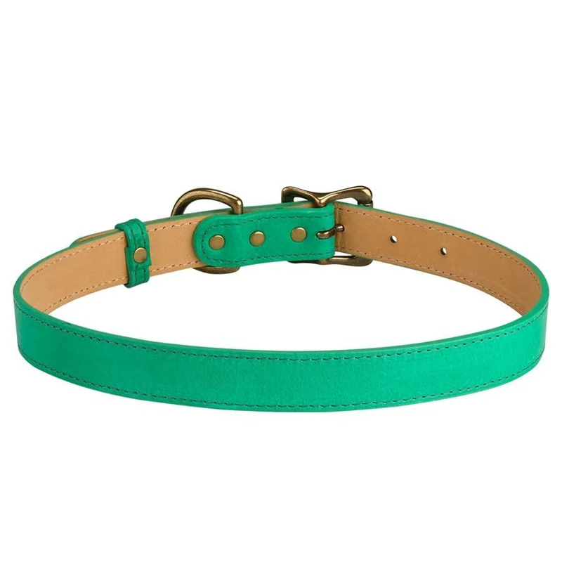 Italian Leather "X-Large" Dog Collar - Personalized