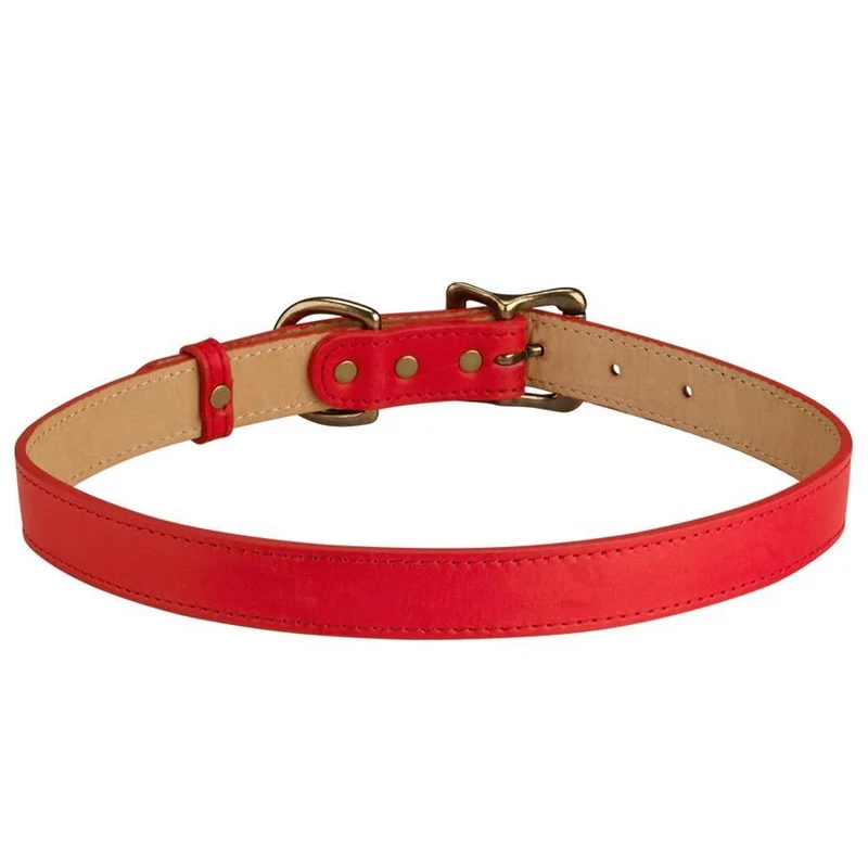Italian Leather "X-Large" Dog Collar - Personalized
