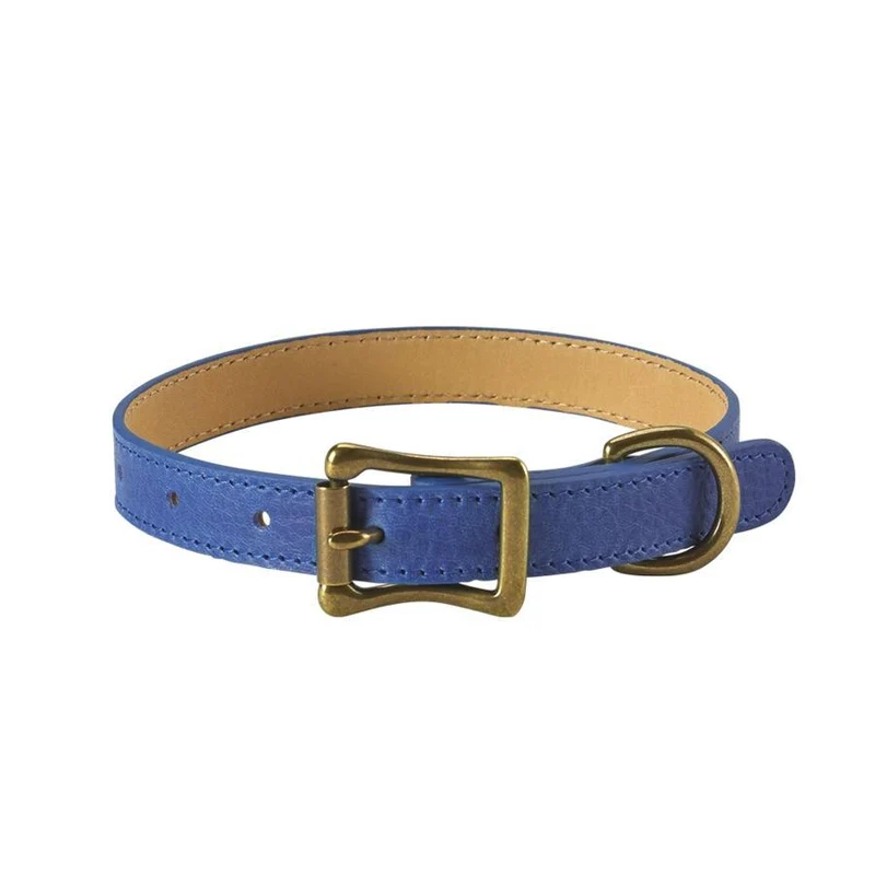 Italian Leather "Small" Dog Collar - Personalized