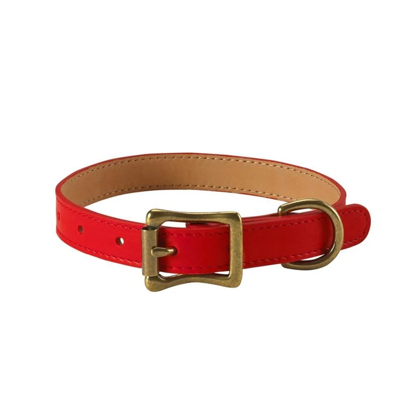Italian Leather "Small" Dog Collar - Personalized