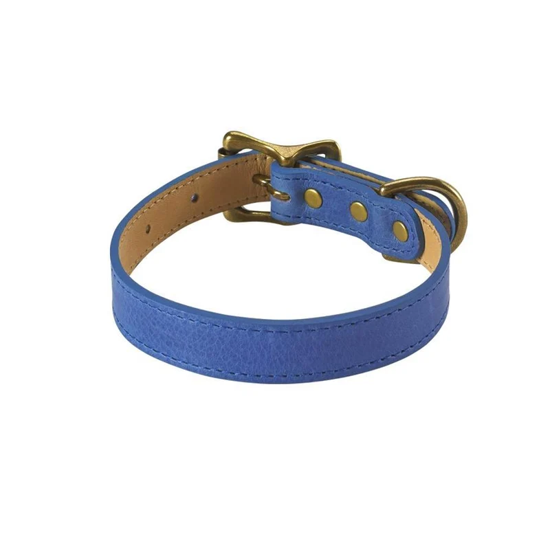 Italian Leather "Petite" Dog Collar - Personalized