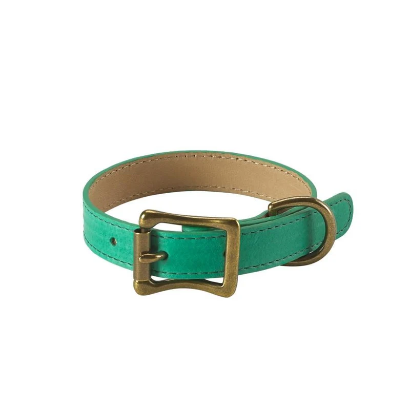 Italian Leather "Petite" Dog Collar - Personalized