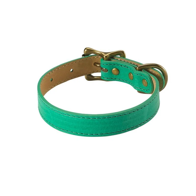 Italian Leather "Petite" Dog Collar - Personalized