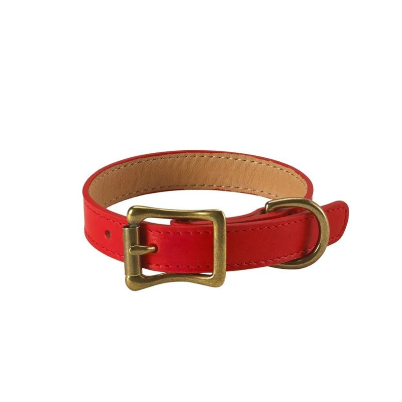 Italian Leather "Petite" Dog Collar - Personalized
