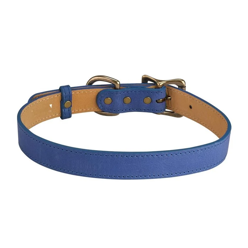 Italian Leather "Large" Dog Collar - Personalized