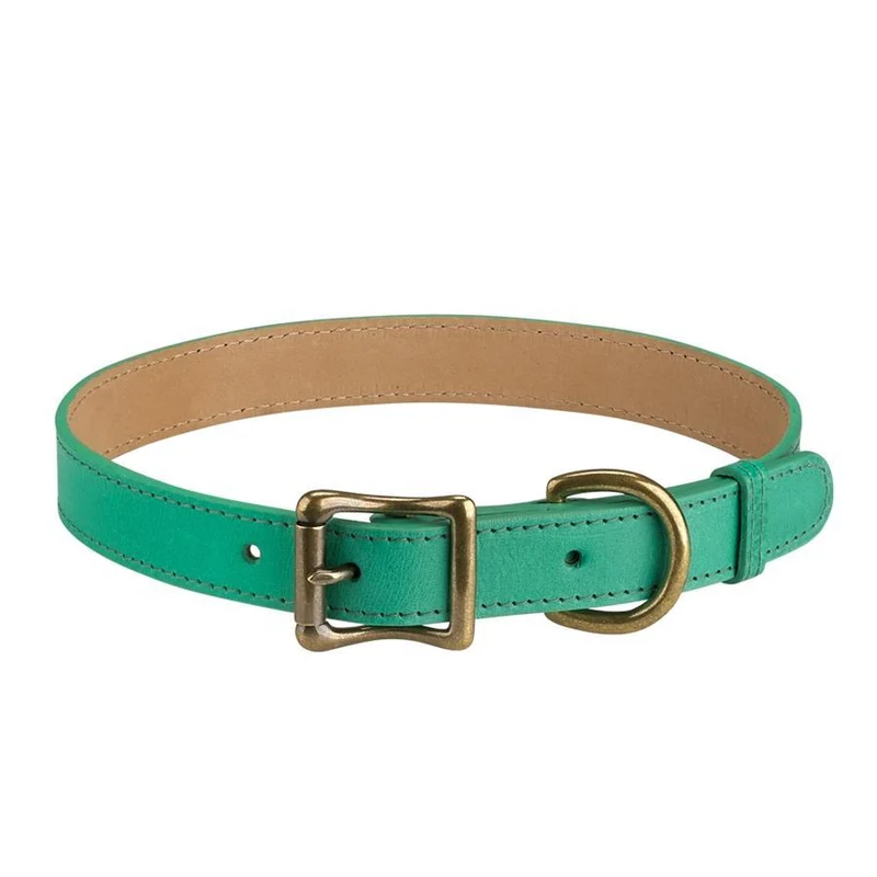 Italian Leather "Large" Dog Collar - Personalized
