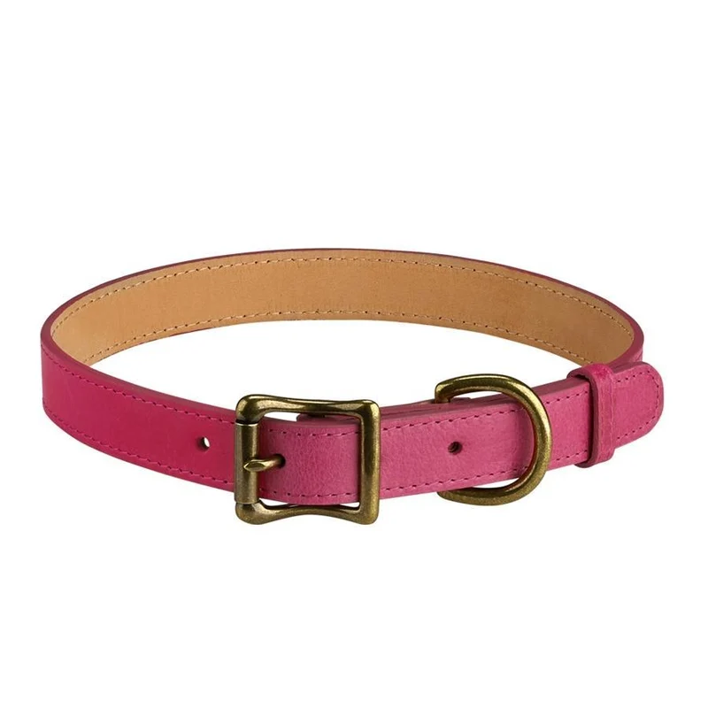 Italian Leather "Large" Dog Collar - Personalized