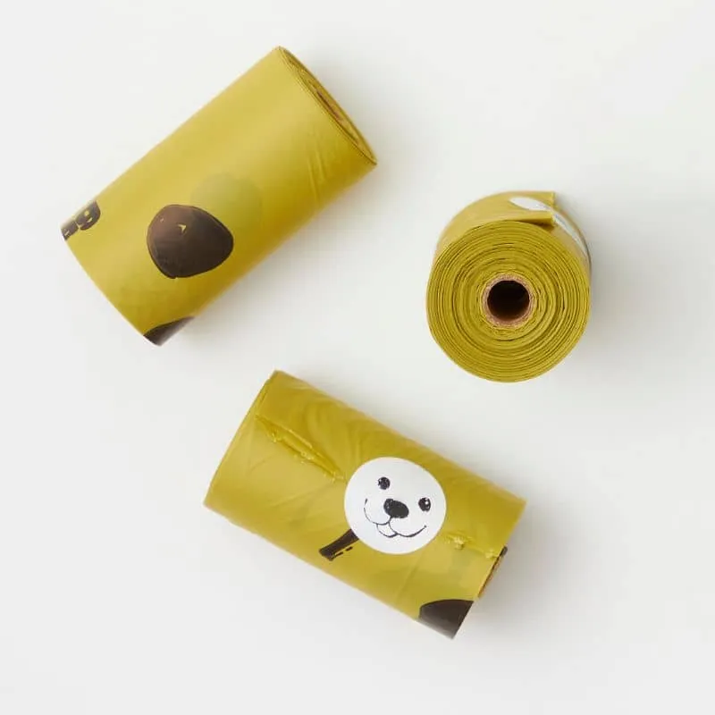 💩 BOITE DE 8 ROULEAUX DE SACS À DÉJECTIONS COMPOSTABLES POUR CHIEN (120 SACS) - 5 COULEURS DISPOS
