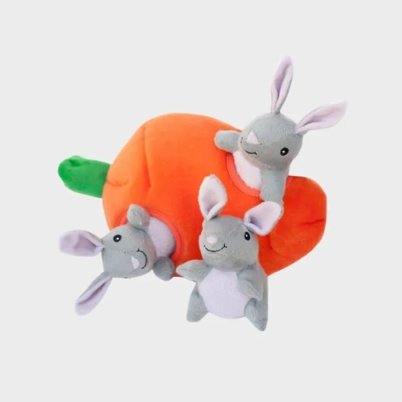 JOUET D’OCCUPATION INTERACTIF POUR CHIEN - CAROTTE ET LAPINS 🥕🐰