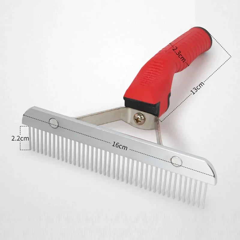 Brosse Râteau Inox Poils Longs Gros Chien