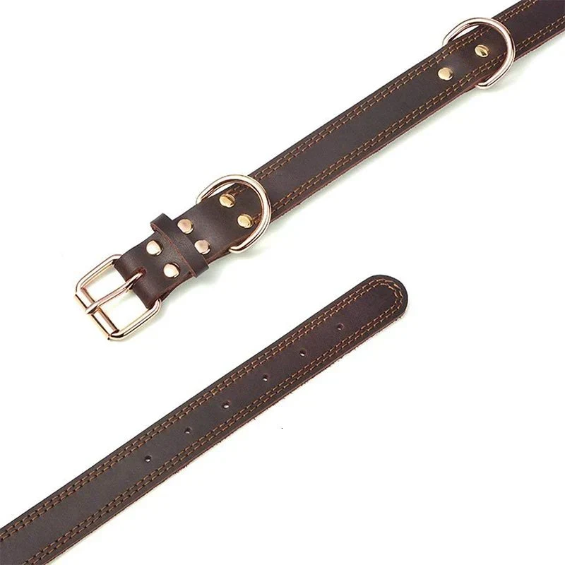 Collier Cuir Artisanal Pleine Fleur Molosse