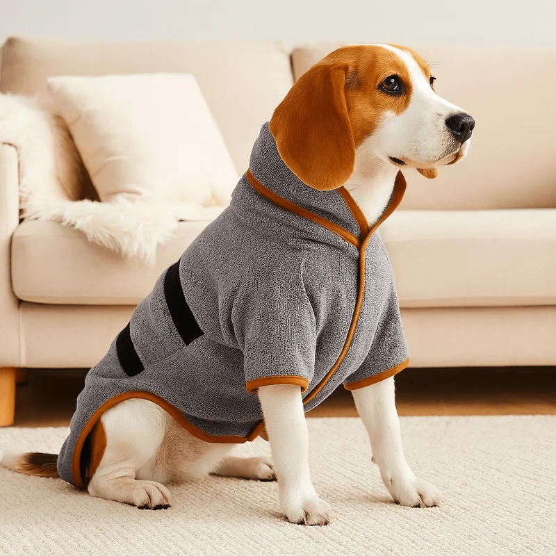 Peignoir Ajustable Après-Bain Chien